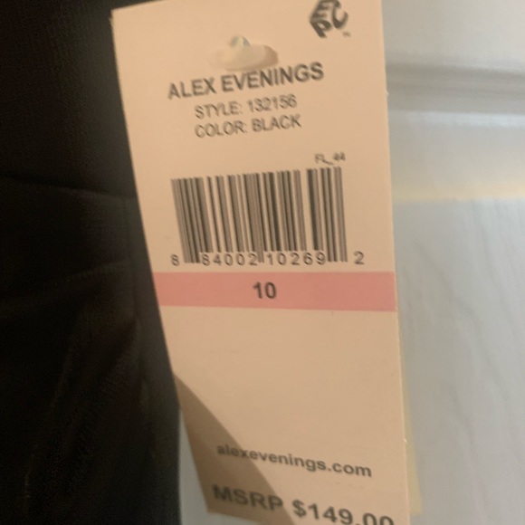 ALEX EVENING BLACK DRESS, Size 10 NWT NEVER WORN. - Picture 7 of 8